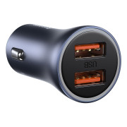 Baseus Golden Contactor Pro billader CCJD-A0G, 2x USB, 40W - grå