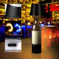 Berøringsstyrt vinflaskelampe med 3 fargeskiftende LED-lamper Bærbar skrivebordslampe for bar og fest - Hvit