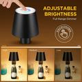 Berøringsstyrt vinflaskelampe med 3 fargeskiftende LED-lamper Bærbar skrivebordslampe for bar og fest - Hvit