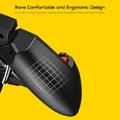 AK77 mobil spillkontroller PUBG Game Controller Gamepad med 6-fingers spillutløser og kjølevifte - svart/1200mAh oppladbart batteri