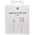 Original Apple Lightning Kabel MXLY2ZM/A - iPhone, iPad, iPod - Hvit - 1m