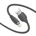 Baseus Jelly Liquid Silikon USB-A / Lightning-kabel - 1.2m, 2.4A - Svart