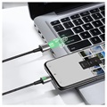 Baseus Magnetisk 3-i-1 Kabel - Lightning, USB-C, MicroUSB - 2m (Åpen Emballasje - Utmerket) - Svart