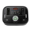 Baseus S-09 Pro Bluetooth FM-sender / billader - 18W - svart