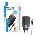 Beline BLN3CB65C GaN 65W vegglader med USB-C-kabel - 2xUSB-C, USB-A - Svart