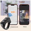 D01 Pro Bluetooth Fingertip Video Controller Tiktok Short Video Page Flipping Device Music Media Smart Clicker - Svart