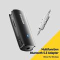 ESSAGER ES-BT09 Multifunksjonell Bluetooth-adapter Bærbar kablet til trådløs BT5.3 Lavalier-omformer med mikrofonstøtte