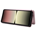 Sony Xperia 10 V Flip-deksel - Karbonfiber