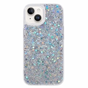 iPhone 15 Plus Glitter Flakes TPU-deksel