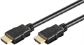 Goobay HDMI 1.4 Kabel med Ethernet - Gullbelagt - 0.5m - Svart