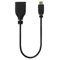 Hama Flexi-Slim microUSB OTG-adapter Kabel - 0.15m - Svart