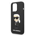 iPhone 15 Pro Karl Lagerfeld Ikonik Silikondeksel - Svart