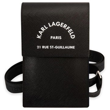 Karl Lagerfeld Smartphone-skulderveske - Paris 21 Rue St-Guillaume - Svart