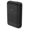 Ksix Slim USB-C & 2xUSB Powerbank - 10000mAh - Svart