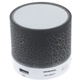 Mini Bluetooth-høyttaler med Mikrofon & LED-lys A9 - Cracked Blå