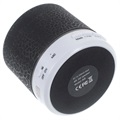 Mini Bluetooth-høyttaler med Mikrofon & LED-lys A9 - Cracked Svart