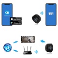 Mini Magnetisk Full HD Hjem Sikkerhetskamera - WiFi, IP (Åpen Emballasje - Tilfredsstillende) - Svart