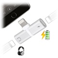 Mini T-Shape 2-i-1 Lightning Adapter - iPhone XS Max/XS/XR - Sølv