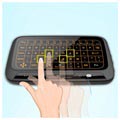 Mini Trådløst Tastatur & Styreplate H18+ - 2.4GHz - Svart