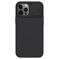 Nillkin CamShield Silky iPhone 12/12 Pro Silikondeksel - Svart
