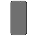 iPhone 15 Pro Privacy Full Cover Beskyttelsesglass - Svart Kant