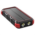 Psooo M2 trådløs solenergibank - 20000mAh - rød