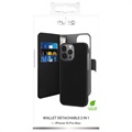Puro 2-i-1 Magnetisk iPhone 13 Pro Max Lommebok-deksel - Svart
