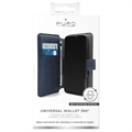 Puro 360 Roterende Universell Smarttelefon Lommebok-deksel - XXL - Blå