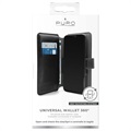 Puro 360 Roterende Universell Smarttelefon Lommebok-deksel - XL - Svart