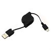 Uttrekkbar USB / microUSB Kabel - Svart