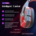 SY-T830 kablet/trådløst over-ear-hodesett med LED-lys Bluetooth Dual Mode Low Latency E-sport gaming-hodetelefoner - blå