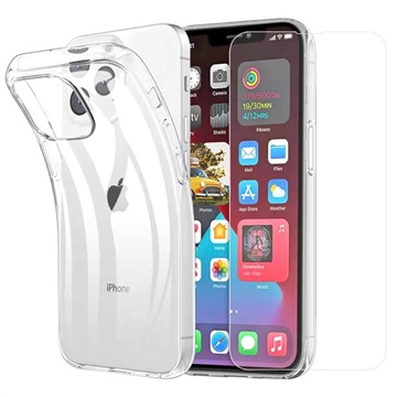 Saii 2-i-1 iPhone 13 TPU-deksel & Beskyttelsesglass