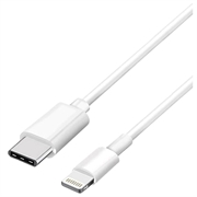 Saii Rask USB-C / Lightning Kabel - 1m (Åpen Emballasje - Utmerket) - Hvit