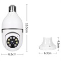 Overvåkningskamera med E27 Lyspæresokkel A6 (Åpen Emballasje - Tilfredsstillende) - Hvit
