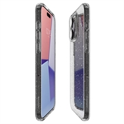 iPhone 15 Pro Spigen Liquid Crystal Glitter Deksel - Gjennomsiktig