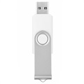 Swivel Design USB 2.0 Type-A 480Mbps Minnepenn - 32GB - Hvit