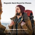 TELESIN MNM-001 for iPhone 12 / 13 / 14 / 15 silikonhalsfeste magnetisk selfie-stang for telefon