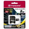 Transcend Ultimate 600x MicroSDHC Minnekort TS8GUSDHC10U1 - 8GB