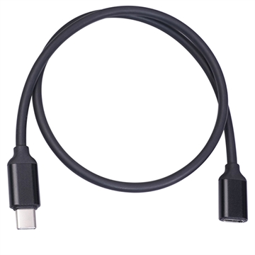 USB 3.1 Type-C Hann/Hun Forlengelseskabel - 1.5m - Svart