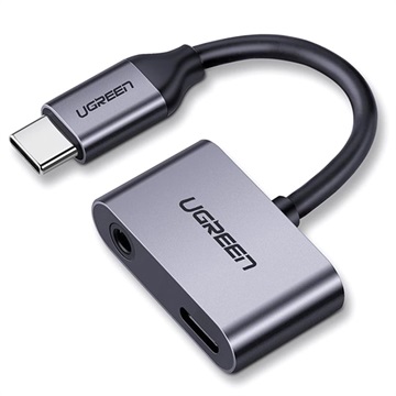 Ugreen 2-i-1 Lade & Audio USB-C Adapter - 1.5A
