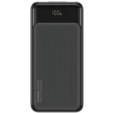 Usams US-CD201 strømbank 30000 mAh - USB-C, 2x USB-A - svart