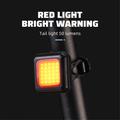 WEST BIKING YP0701418 Sykkelsykling LED-lys Road MTB-sykkel sikkerhetslampe - svart baklys / rødt lys