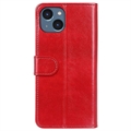 iPhone 15 Lommebok-deksel med Magnetisk Lukning - Rød