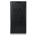 Samsung Galaxy Note20 Ultra Lommebok-deksel i Lær med Stativ - Svart