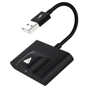Trådløs Android Auto Adapter - USB, USB-C (Åpen Emballasje - Utmerket) - Svart