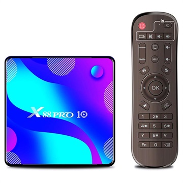 X88 Pro 10 Smart Android 11 TV Box med Fjernkontroll - 4GB/64GB (Åpen Emballasje - Tilfredsstillende)