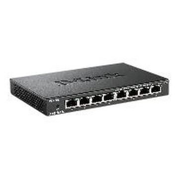 D-Link DES 108 8-Port Rask Ethernet Uadministrert Skrivebordsbryter - Svart