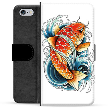 iPhone 6 / 6S Premium Lommebok-deksel - Koi Fisk