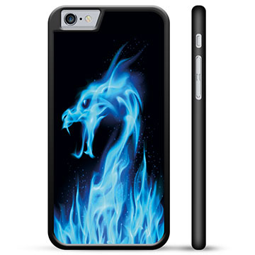 iPhone 6 / 6S Beskyttelsesdeksel - Blå Flamme Drage
