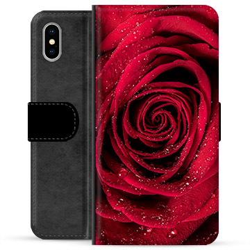 iPhone X / iPhone XS Premium Lommebok-deksel - Rose